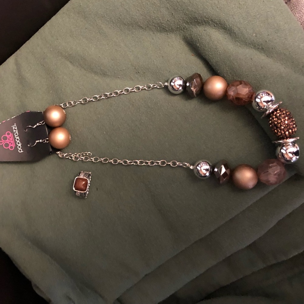 Paparazzi Necklace, Earrings, Ring #6